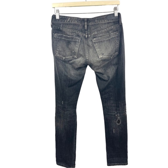Agolde Chloe Destroyed Liverpool Wash Boyfriend Low Rise Slim Jeans Size 25 - Picture 3 of 6